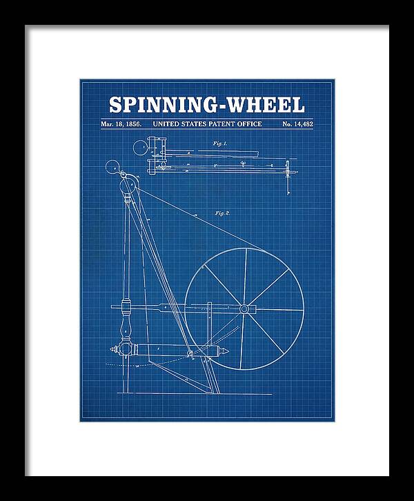 Spinning Wheel Blueprint Patent Us14482a