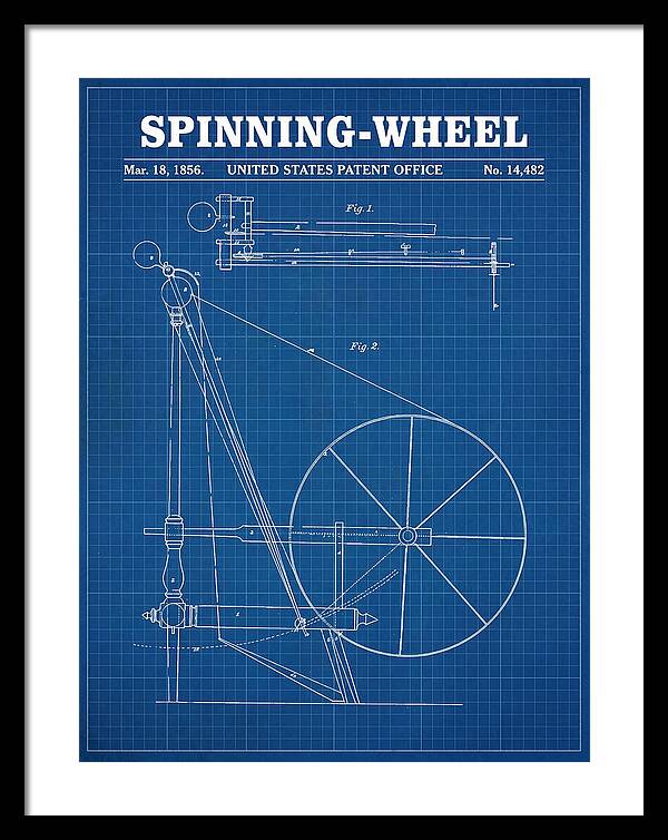 Spinning Wheel Blueprint Patent Us14482a