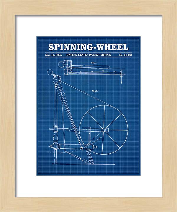 Spinning Wheel Blueprint Patent Us14482a
