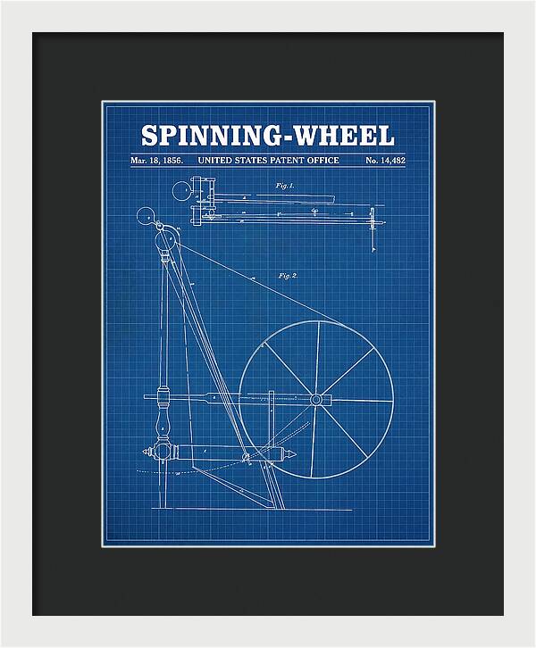 Spinning Wheel Blueprint Patent Us14482a