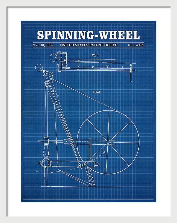 Spinning Wheel Blueprint Patent Us14482a