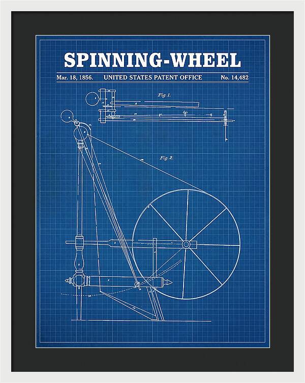 Spinning Wheel Blueprint Patent Us14482a