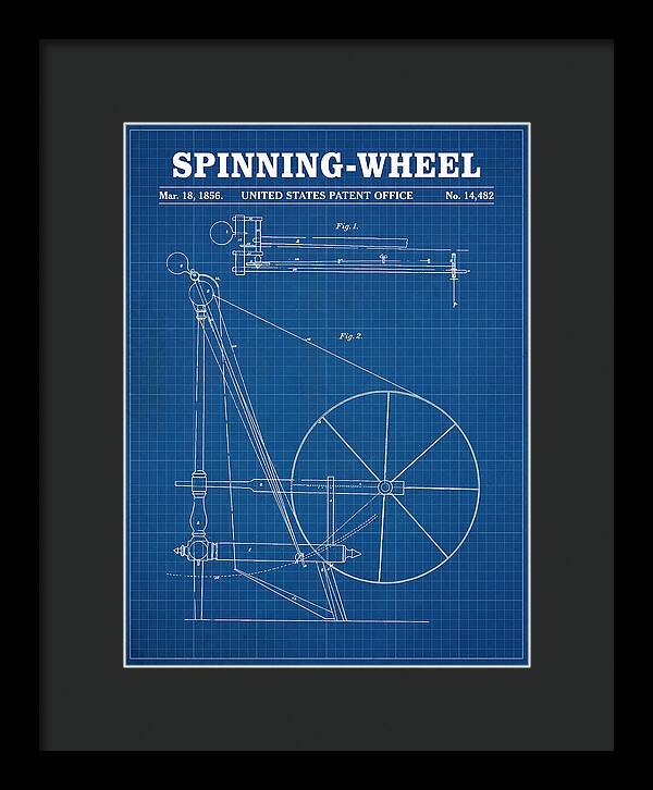 Spinning Wheel Blueprint Patent Us14482a