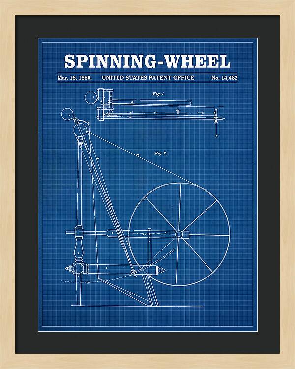 Spinning Wheel Blueprint Patent Us14482a