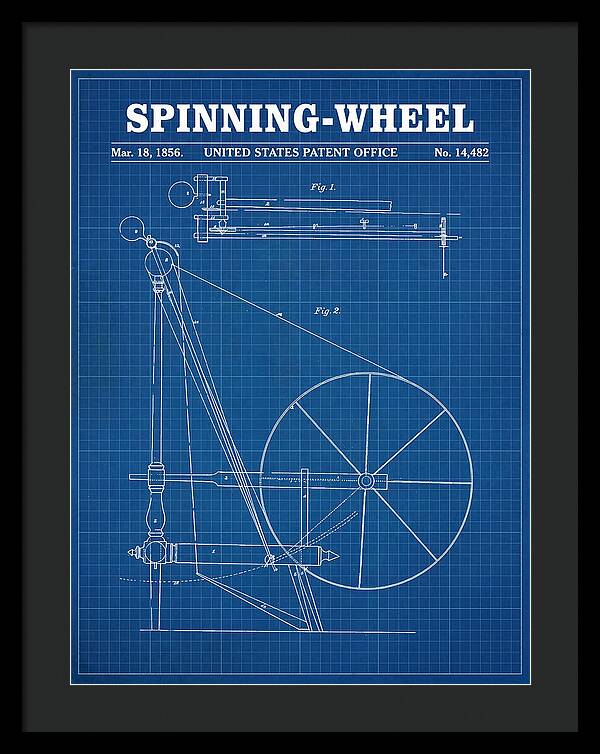 Spinning Wheel Blueprint Patent Us14482a