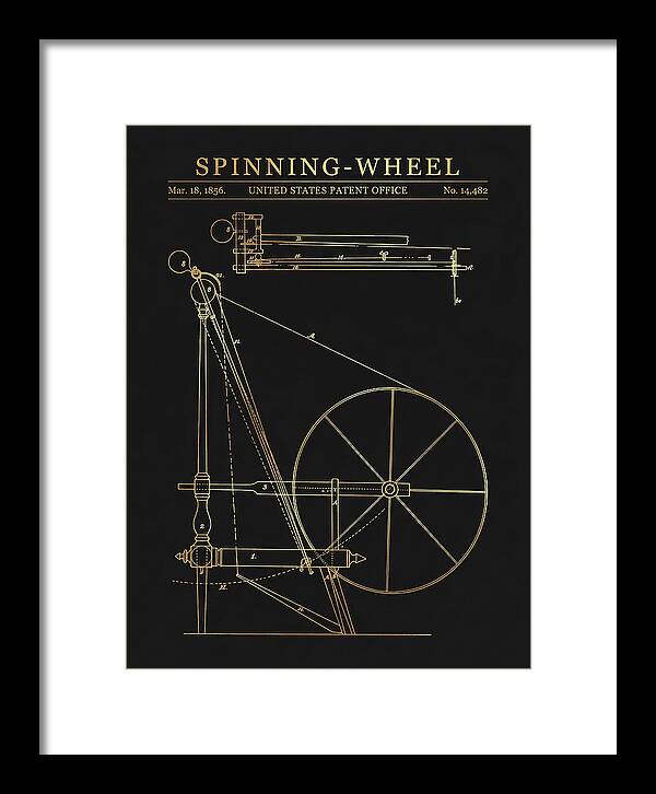 Spinning Wheel Gold Patent Us14482a