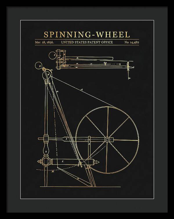 Spinning Wheel Gold Patent Us14482a
