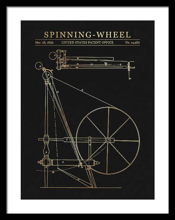 Spinning Wheel Gold Patent Us14482a