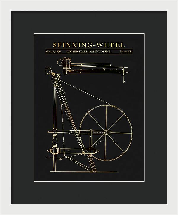 Spinning Wheel Gold Patent Us14482a