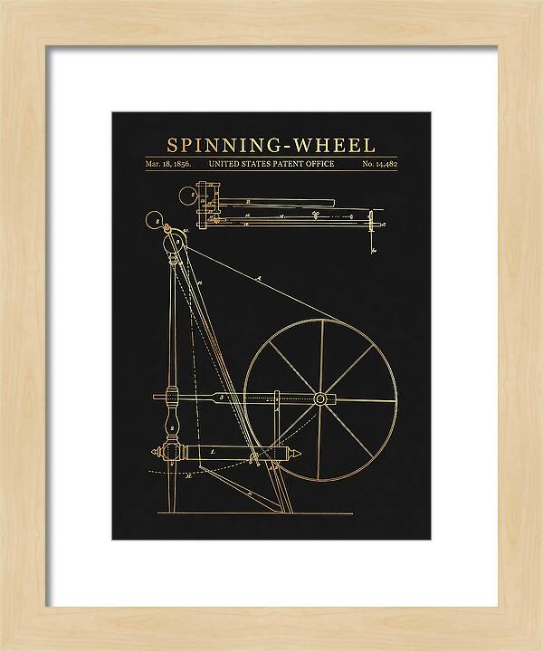 Spinning Wheel Gold Patent Us14482a