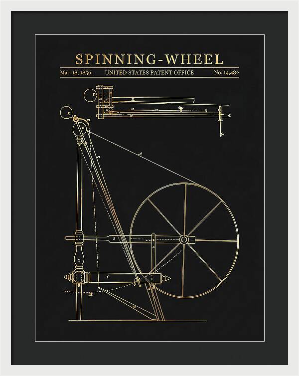 Spinning Wheel Gold Patent Us14482a
