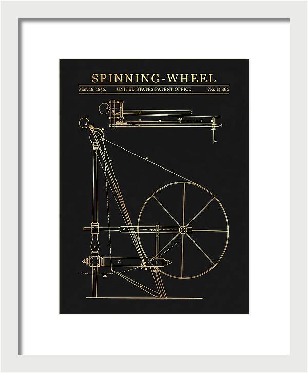 Spinning Wheel Gold Patent Us14482a