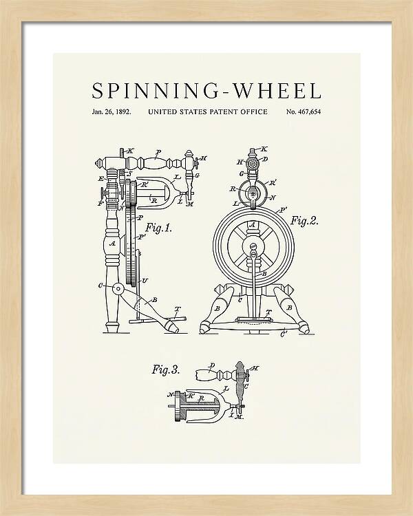 Spinning Wheel Minimalist Patent Us467654