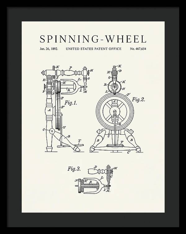 Spinning Wheel Minimalist Patent Us467654