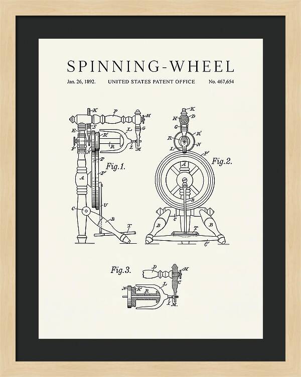 Spinning Wheel Minimalist Patent Us467654