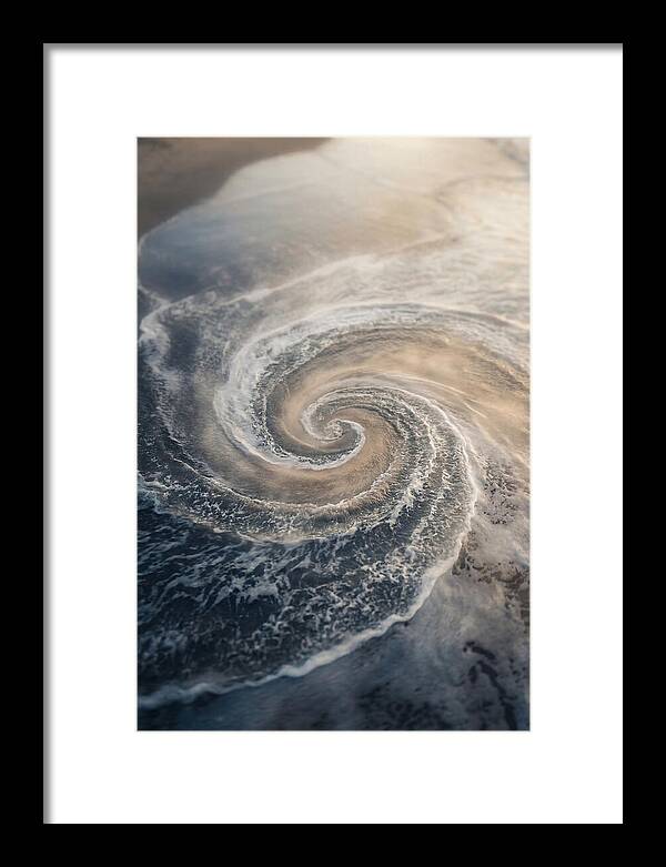 Spiral Fibonacci Pattern In Ocean Blues