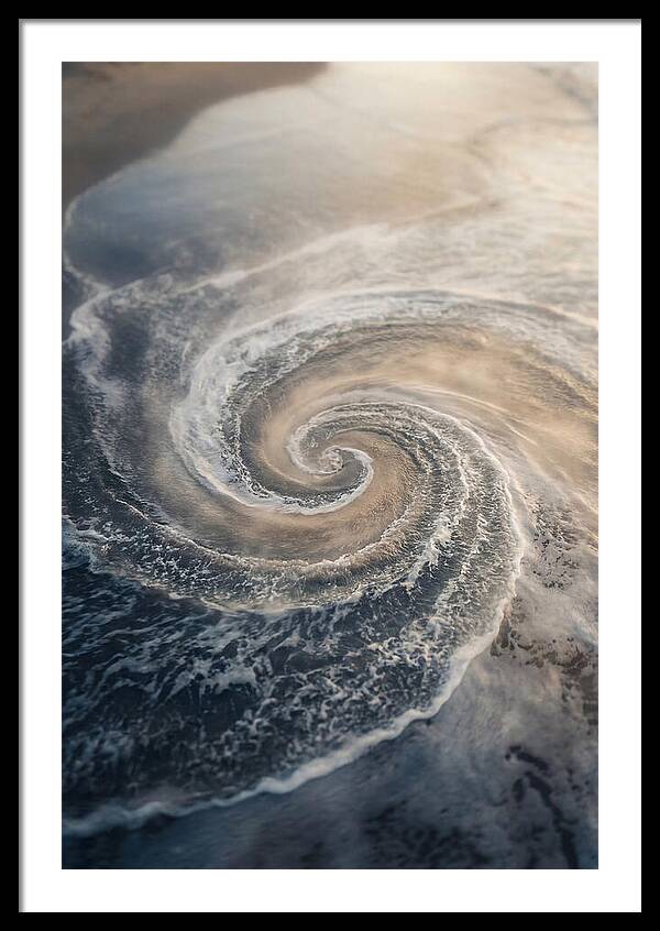 Spiral Fibonacci Pattern In Ocean Blues