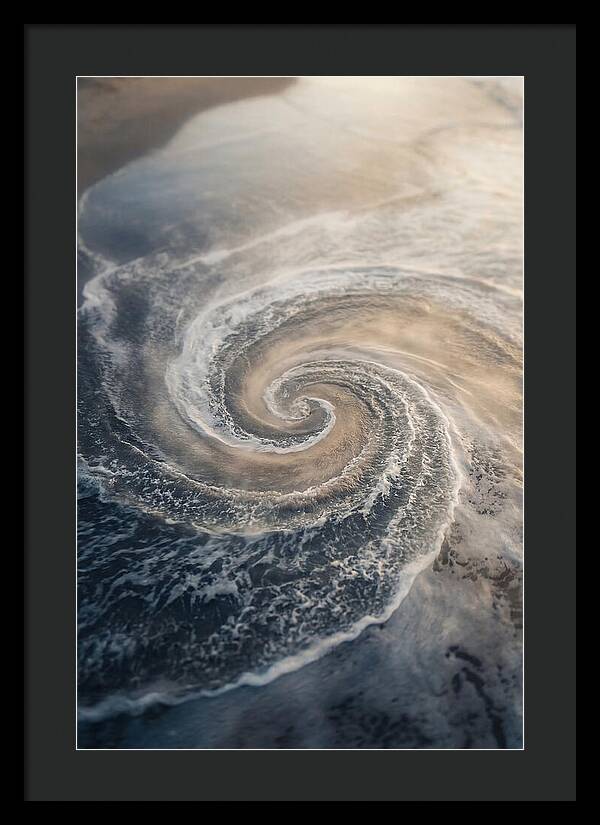 Spiral Fibonacci Pattern In Ocean Blues