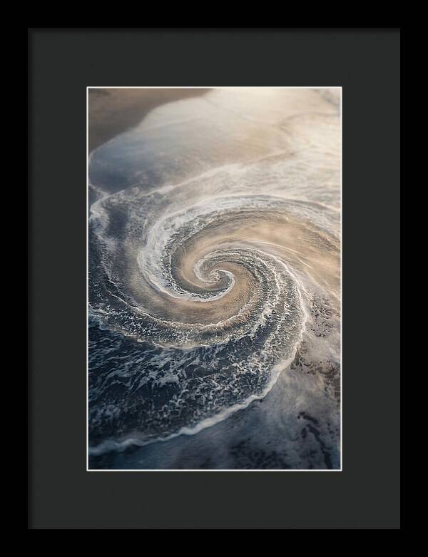 Spiral Fibonacci Pattern In Ocean Blues