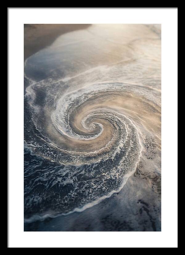 Spiral Fibonacci Pattern In Ocean Blues