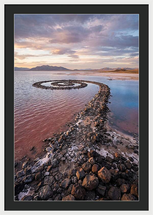 Spiral Jetty At Sunset