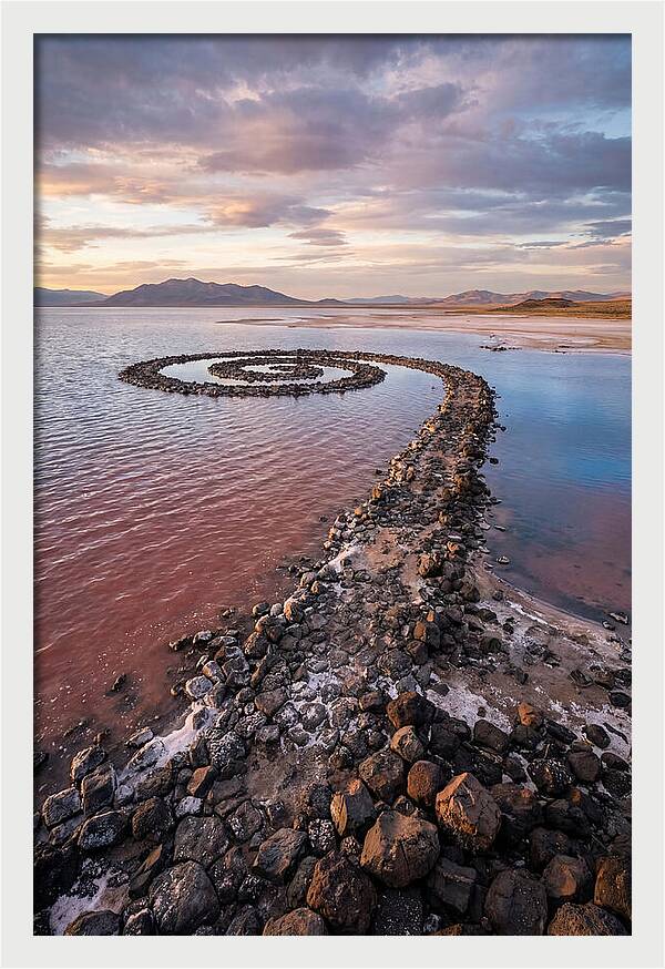 Spiral Jetty At Sunset