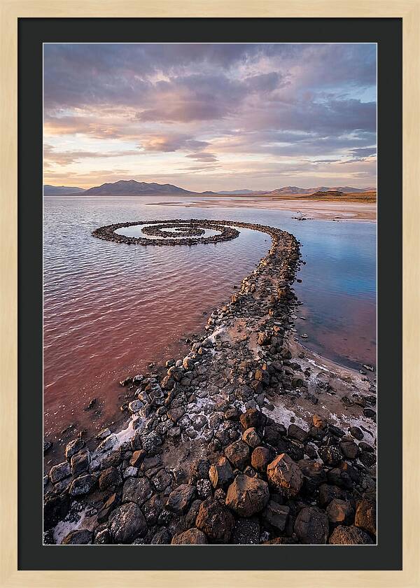 Spiral Jetty At Sunset