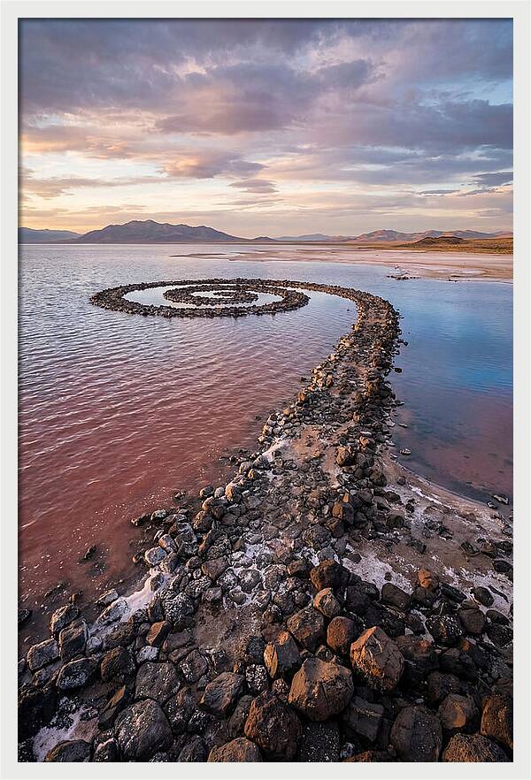 Spiral Jetty At Sunset
