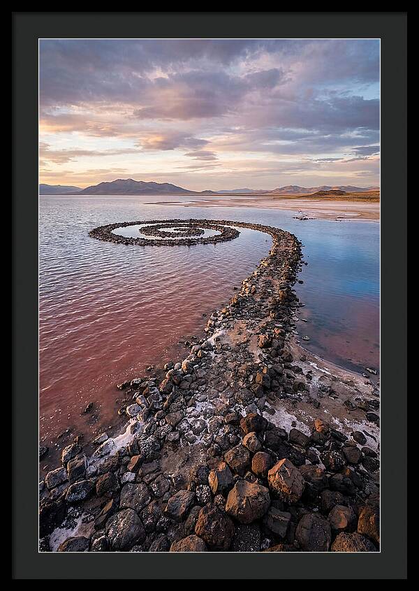 Spiral Jetty At Sunset