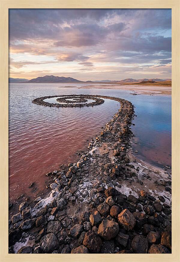 Spiral Jetty At Sunset