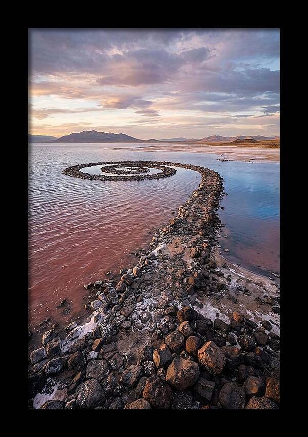 Spiral Jetty At Sunset