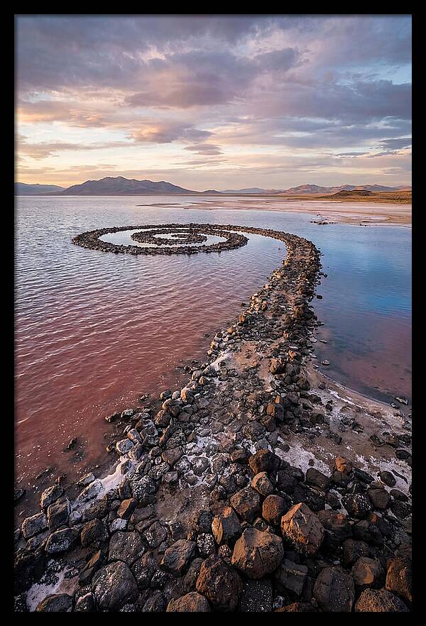 Spiral Jetty At Sunset