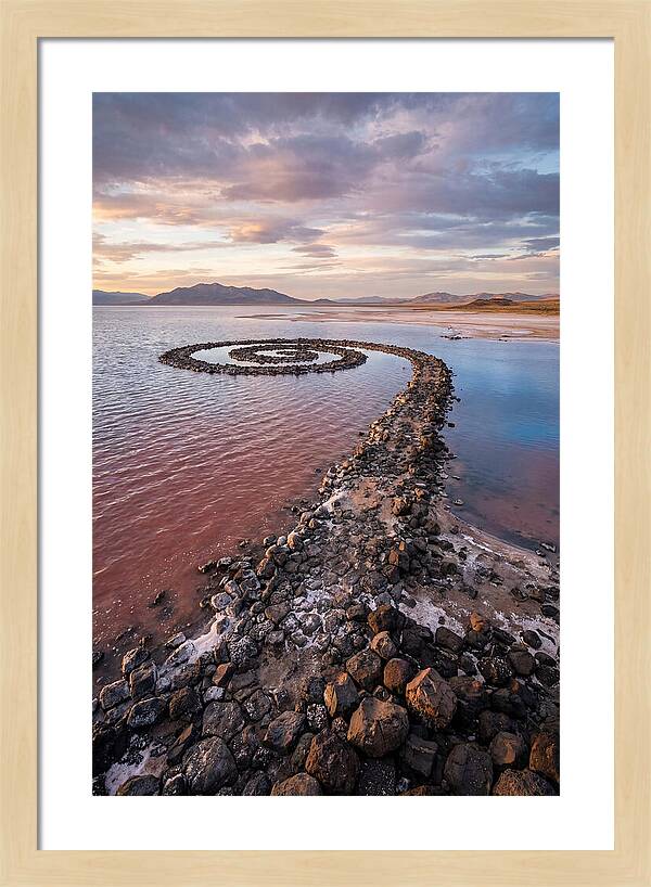 Spiral Jetty At Sunset
