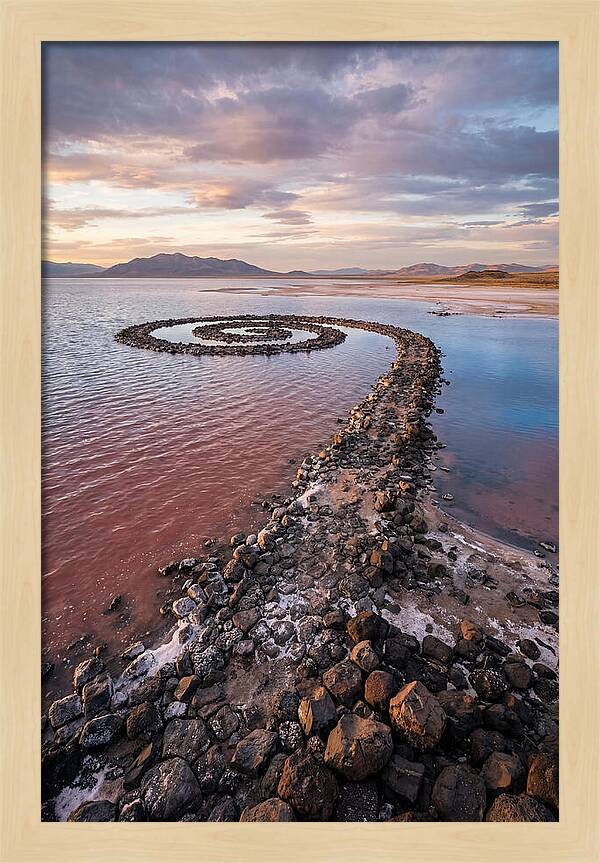 Spiral Jetty At Sunset