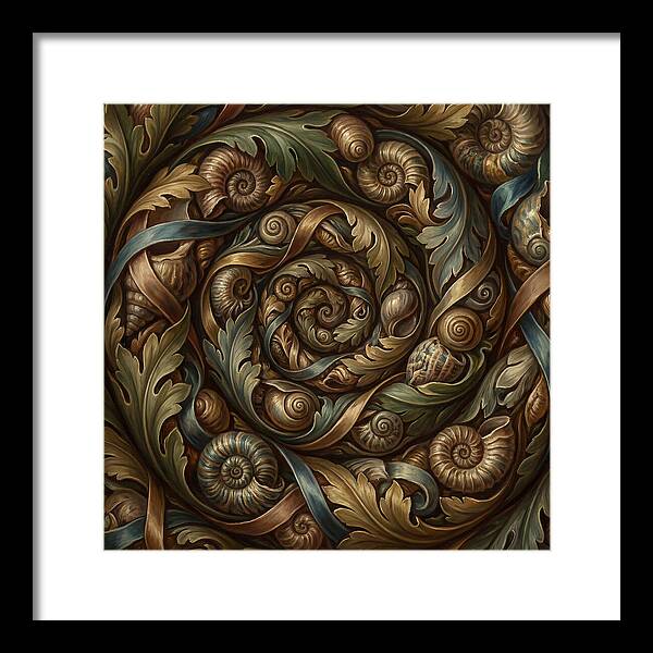Spiral Shells And Leaves
