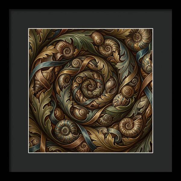 Spiral Shells And Leaves