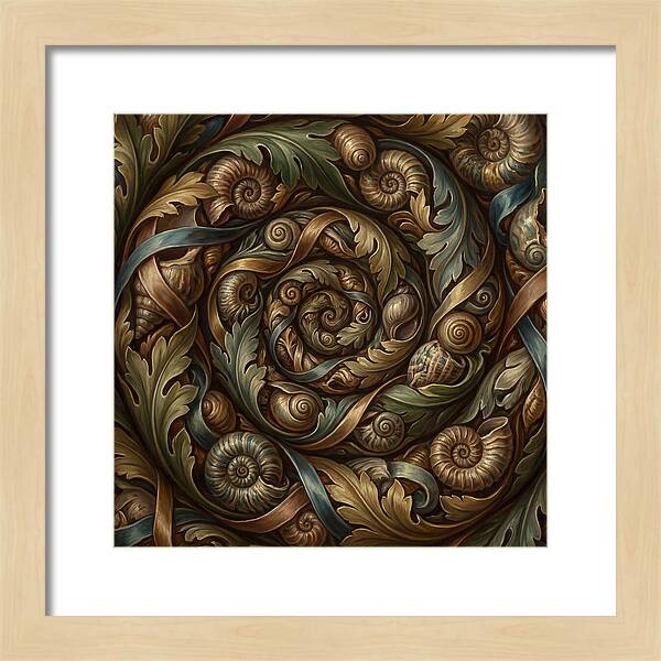 Spiral Shells And Leaves