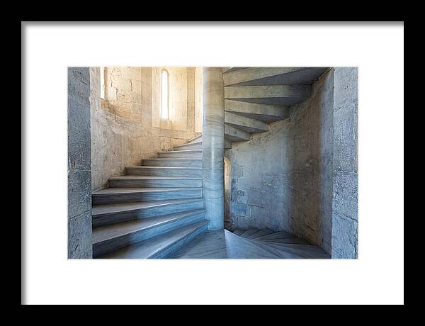 Spiral Stone Staircase In Ancient Tower