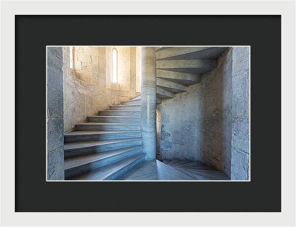 Spiral Stone Staircase In Ancient Tower