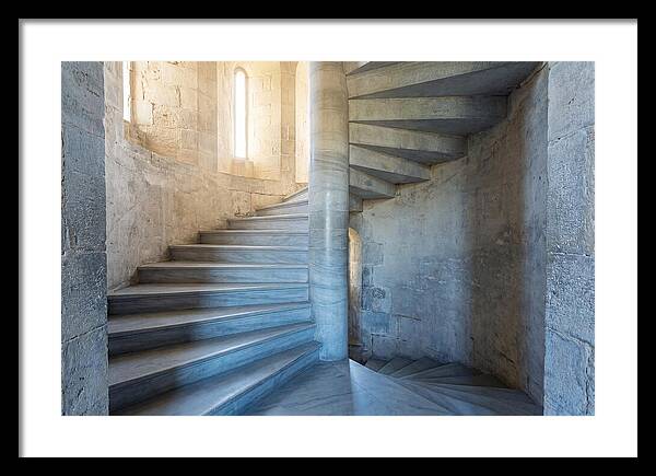 Spiral Stone Staircase In Ancient Tower