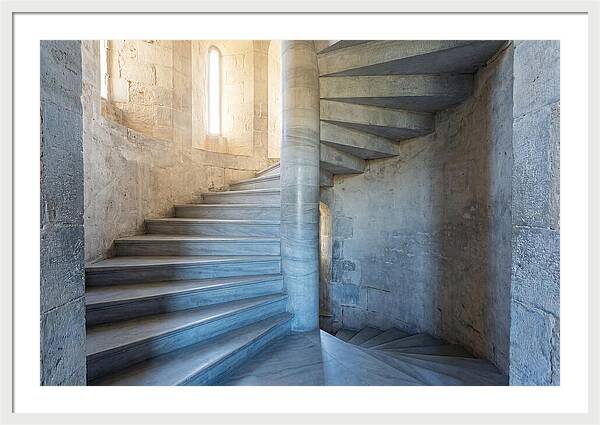 Spiral Stone Staircase In Ancient Tower