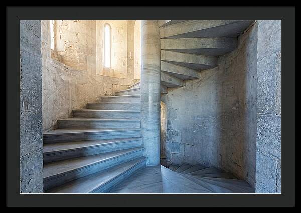 Spiral Stone Staircase In Ancient Tower