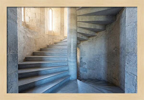 Spiral Stone Staircase In Ancient Tower