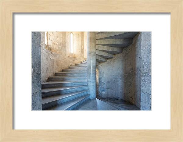 Spiral Stone Staircase In Ancient Tower