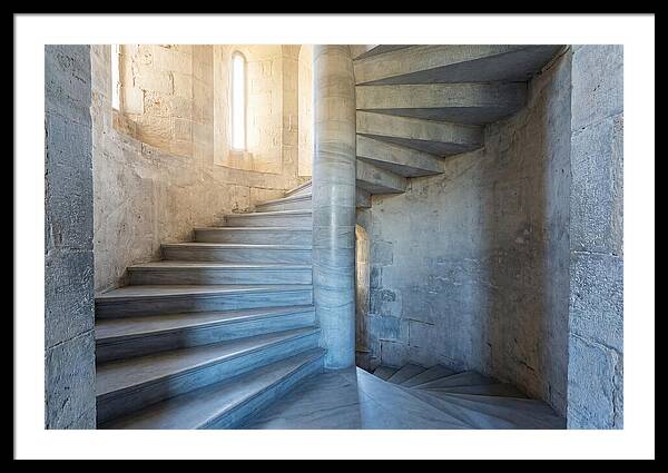 Spiral Stone Staircase In Ancient Tower