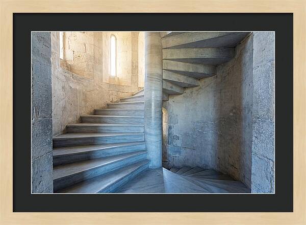 Spiral Stone Staircase In Ancient Tower