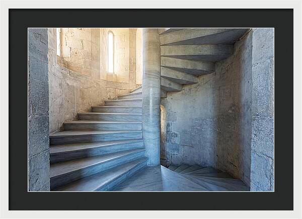 Spiral Stone Staircase In Ancient Tower