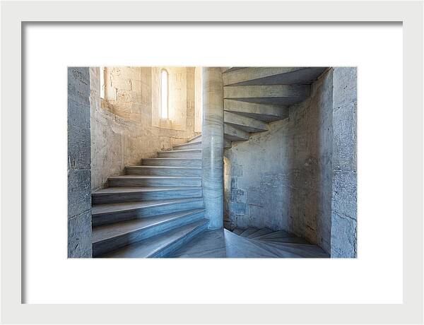 Spiral Stone Staircase In Ancient Tower