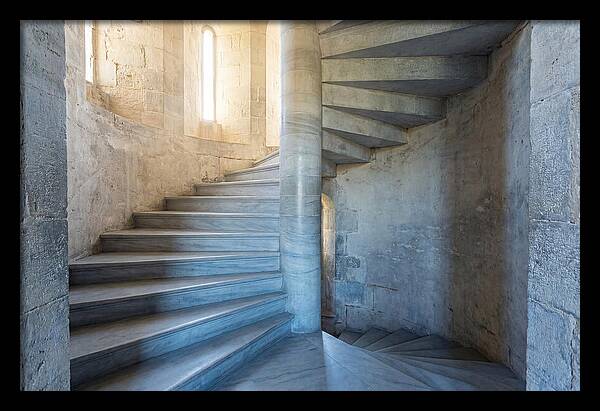 Spiral Stone Staircase In Ancient Tower