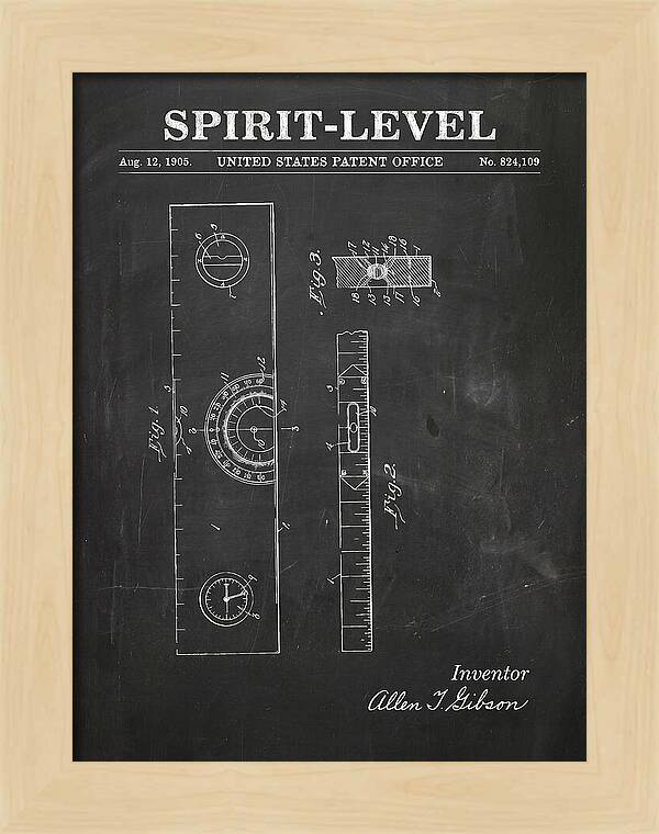 Spirit Level Chalkboard Patent Us824109a